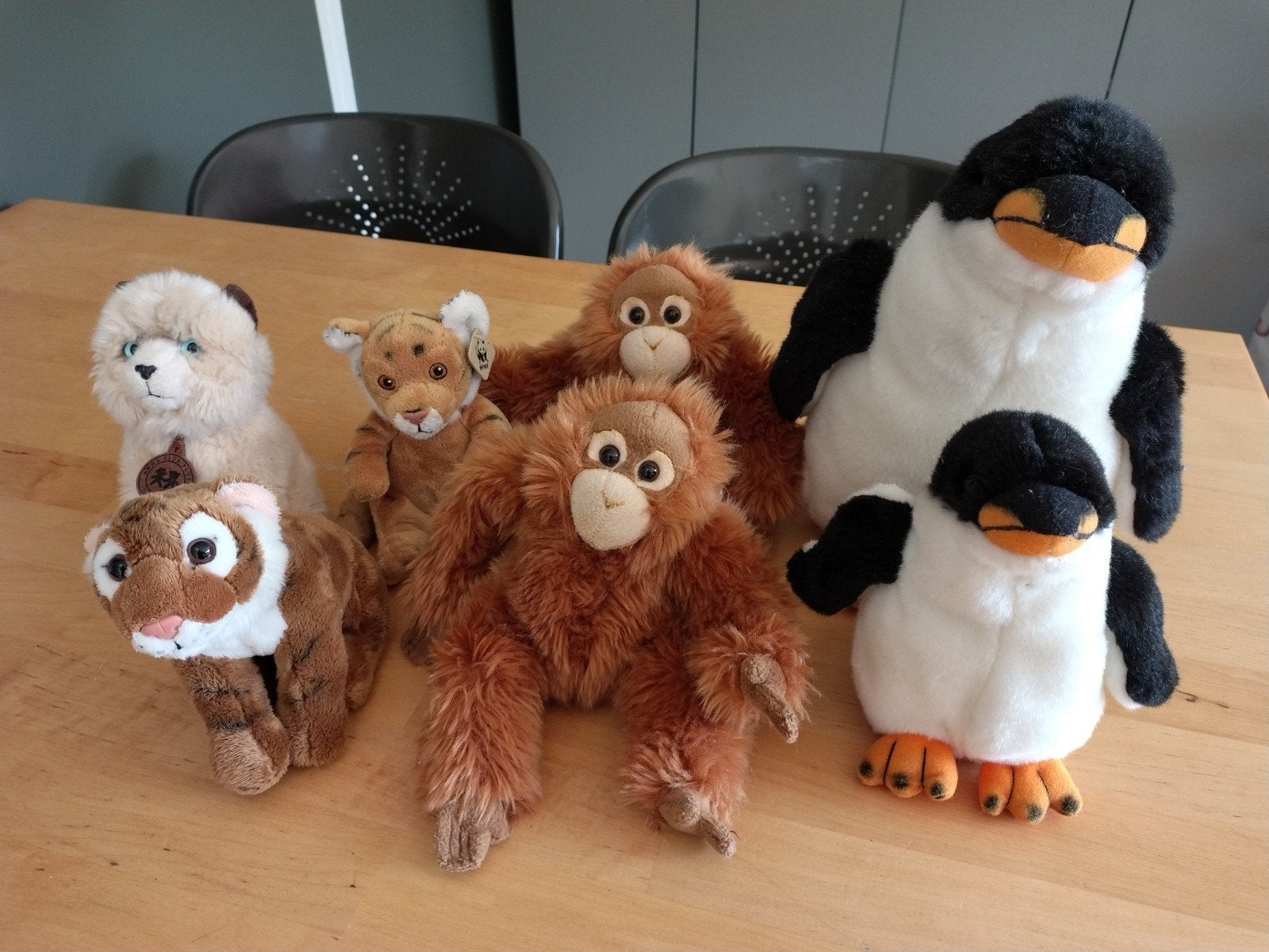 WWF knuffels pinguïn orang oetan tijger Anna club Siamees, Ophalen, Zo goed als nieuw, Overige typen, Anna Club Plush