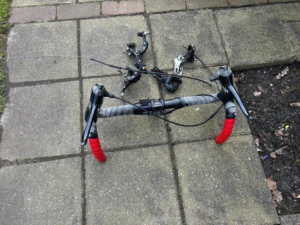 Racefiets onderdelen Shimano Sora carbon stuur remschakelset, Ophalen of Verzenden, Gebruikt