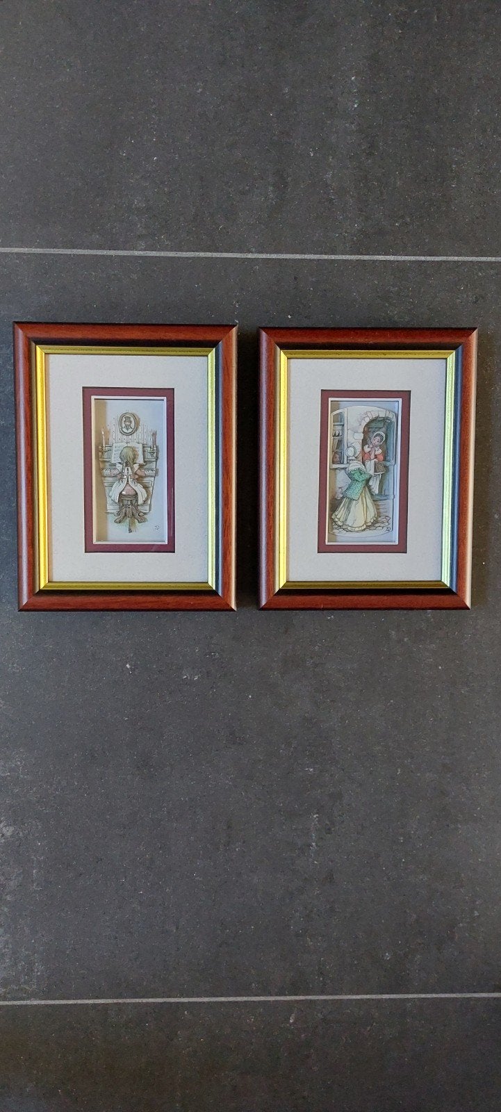 2 Schilderijtjes 3D - Klassieke Scènes, Overige ondergronden, Ophalen of Verzenden, Klassiek, Overige onderwerpen