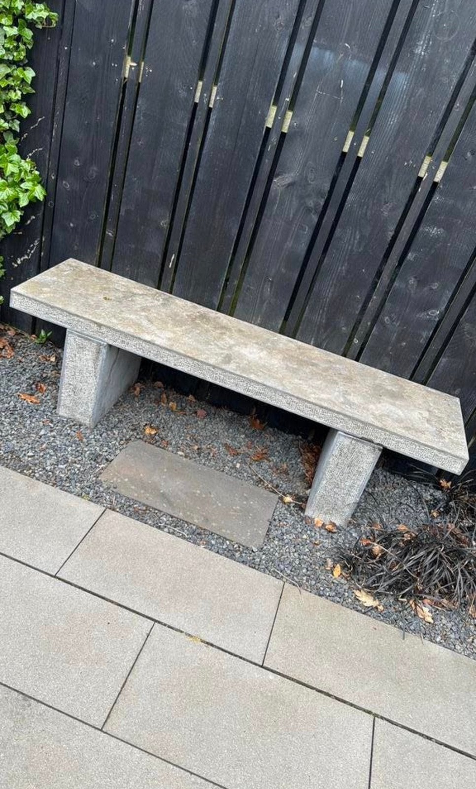 Granieten tuinbank, Tuin en Terras, Ophalen, Zo goed als nieuw