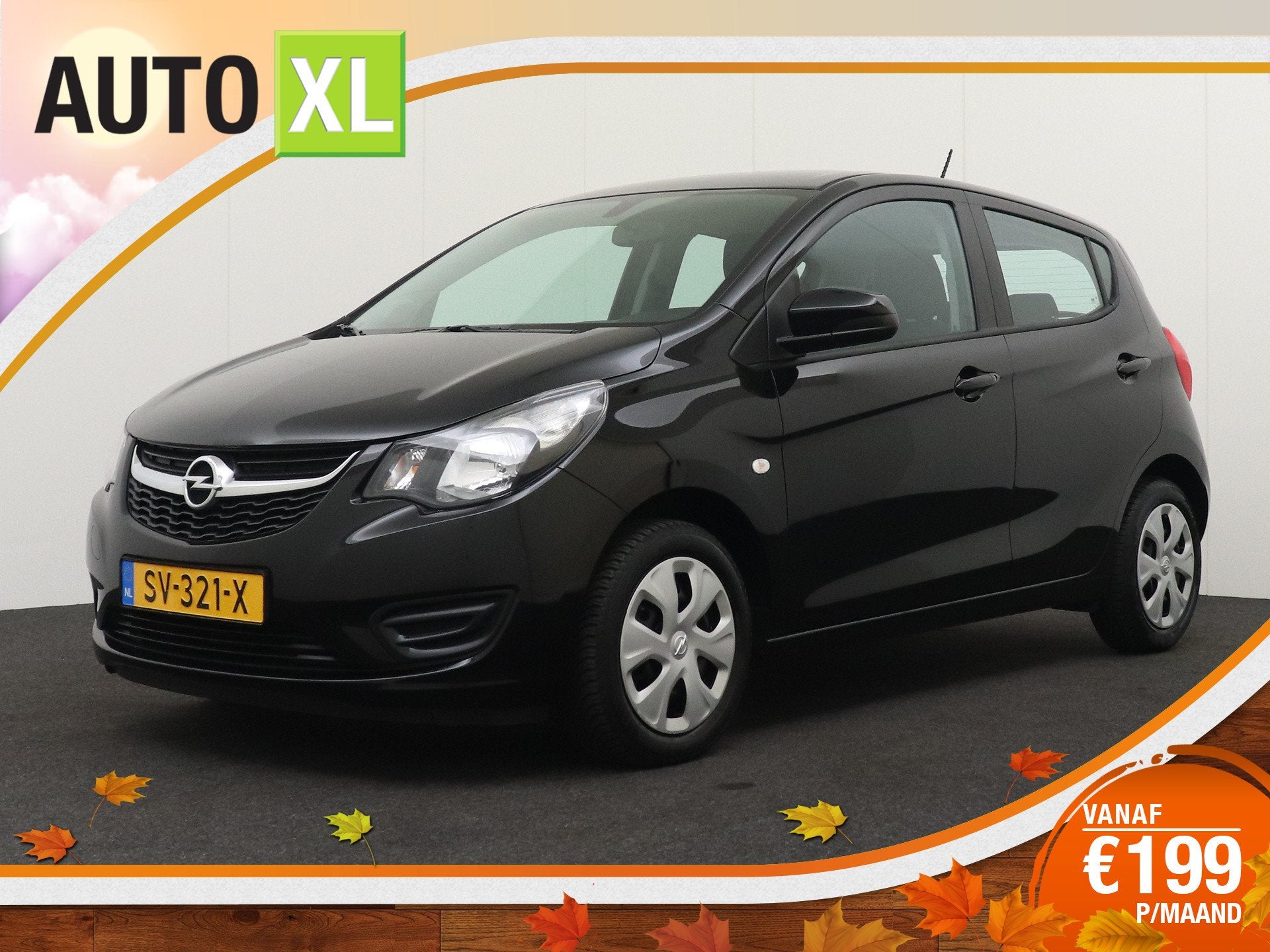 Opel KARL 1.0 ecoFLEX Edition Cruise Bluetooth Airco, Voorwielaandrijving, Stof, Gebruikt, Zwart