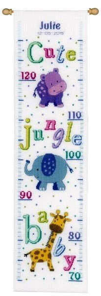 Borduurpakket Groeimeter Baby animals PN0149293, ., Nieuw, Ophalen of Verzenden, .
