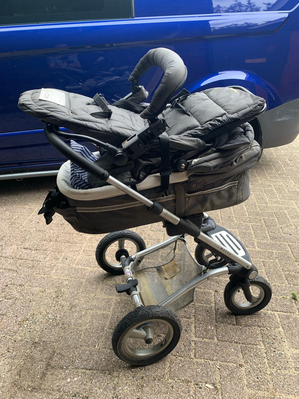 Mutsy kinderwagen - Grijs, Kinderwagen, Gebruikt, Mutsy, Verstelbare duwstang