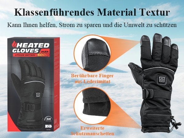 Verwarmde handschoenen - Ideaal voor winterse activiteiten, Ophalen of Verzenden, Nieuw, Maat 42/44 (L), Handschoenen