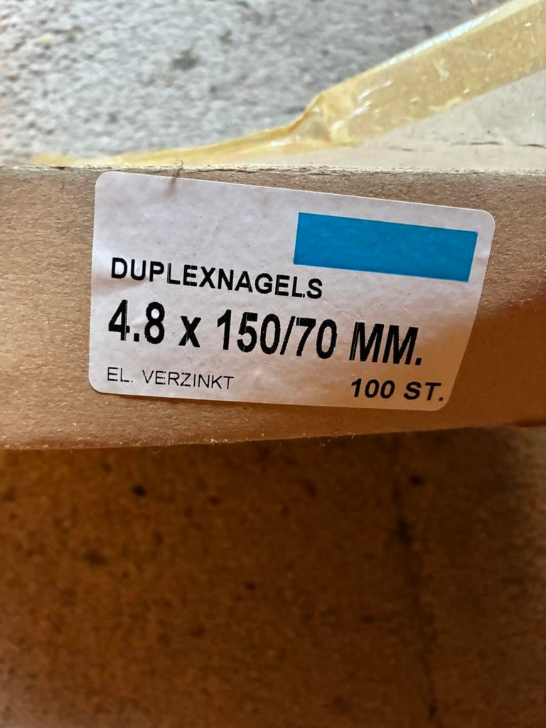 Duplexnagels 4.8 mm x 150/70, Doe-het-zelf en Verbouw, Metalen, Ophalen of Verzenden