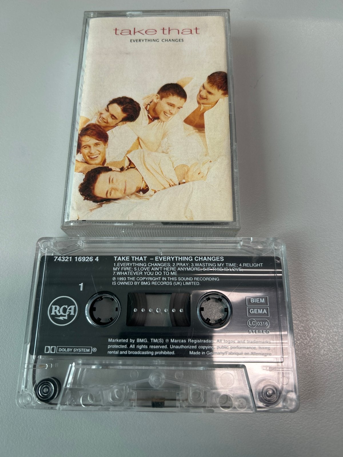 Take That - Everything Changes Cassette (Pop), Cd's en Dvd's, Gebruikt, 1 bandje, Ophalen of Verzenden, Origineel