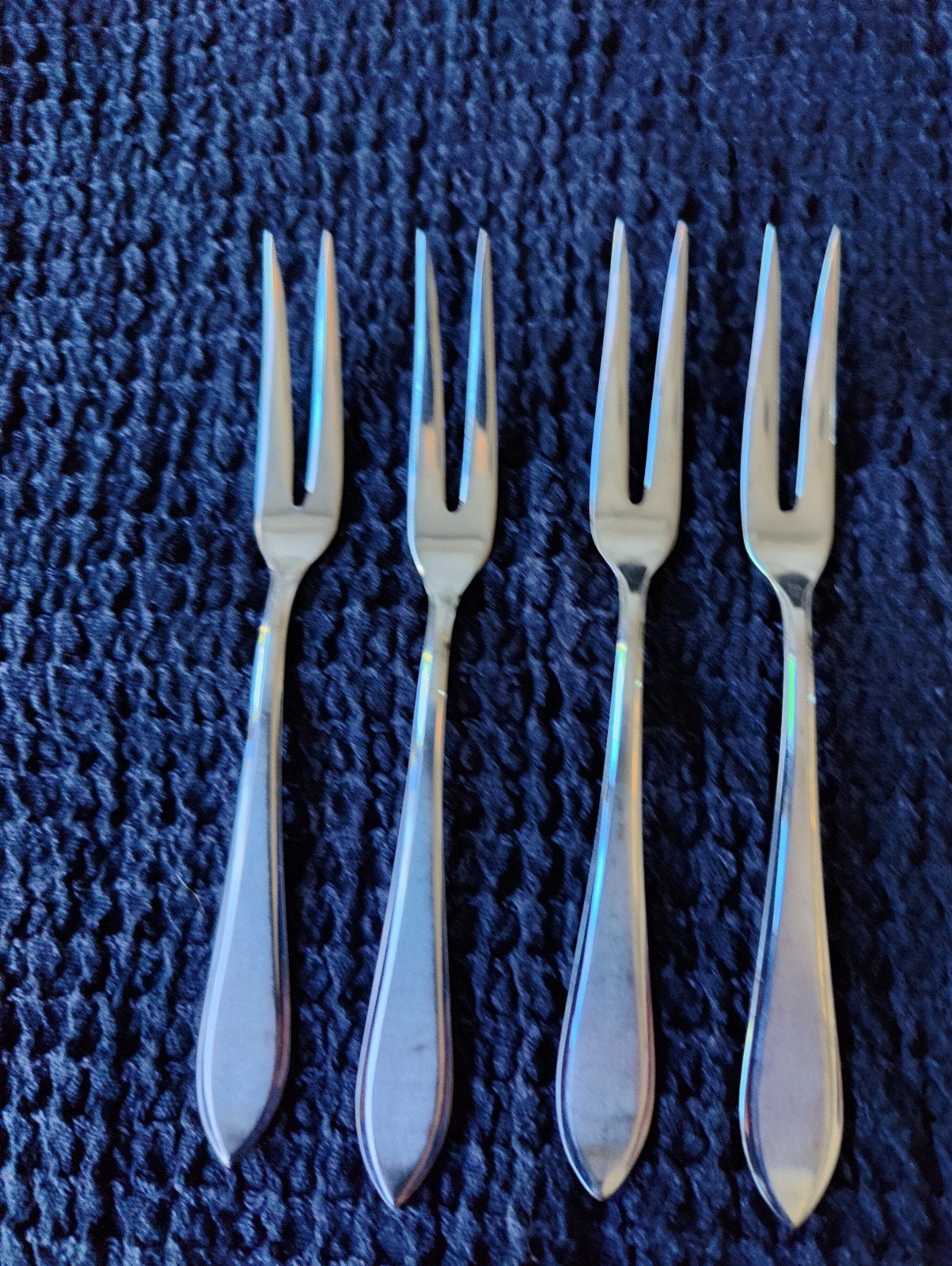 4 Vintage Sola gebaksvorkjes - 15 cm lang, Ophalen of Verzenden