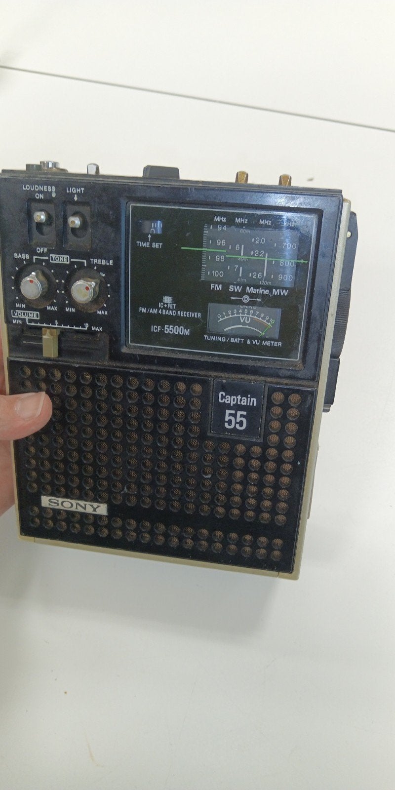 Sony Captain 55 ICF-5500M FM/AM/SW Marine MW Radio, Ophalen of Verzenden, Gebruikt, Radio