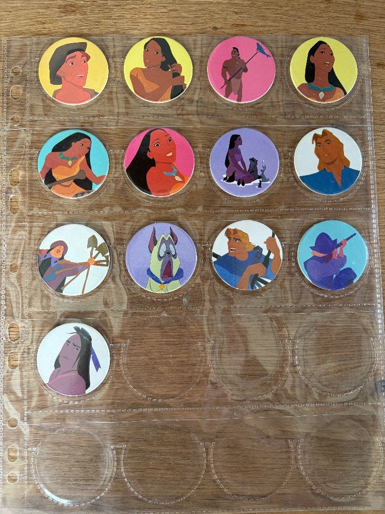 Panini Caps Disney - Pocahontas (1995) 13 flippo's, Verzamelen, Flippo's, Verzameling, Ophalen of Verzenden