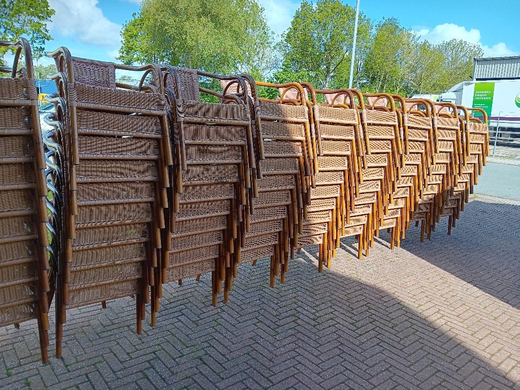 partijen horeca terras stoelen-terrasstoelen-tafels, Tuin en Terras, Tuinstoelen, Gebruikt, Aluminium, Stapelbaar, Ophalen