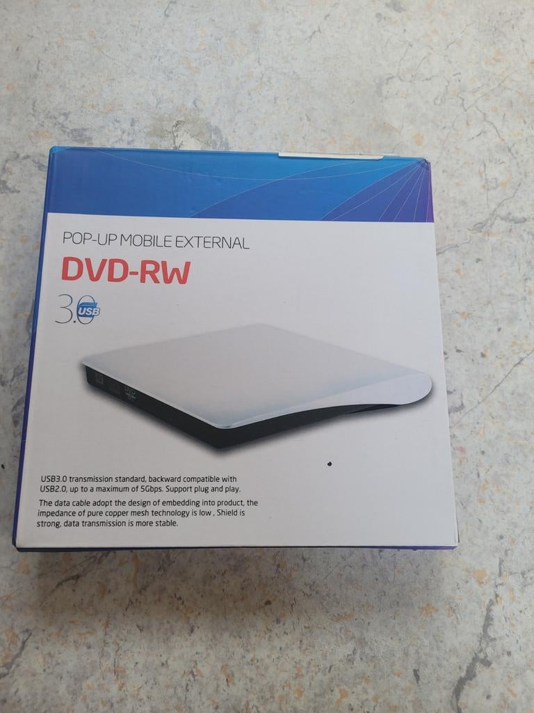 Externe Mobiele DVD-RW USB 3.0 Drive, Onbekend@voorbeeld.com, Dvd, Onbekend, Nieuw