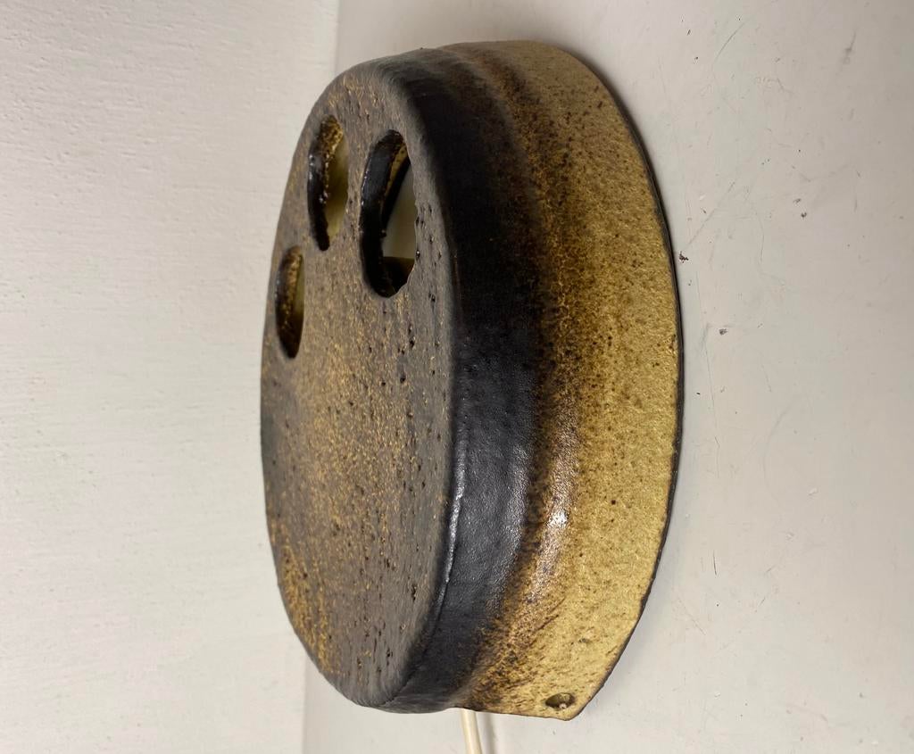 Hecker keramiek ronde wandlamp , jaren 70, Ophalen of Verzenden, Huis en Inrichting