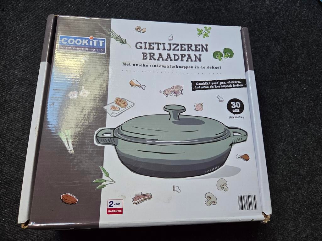 Gietijzeren braadpan, Ophalen, Nieuw, Gietijzer, Koekenpan of Braadpan