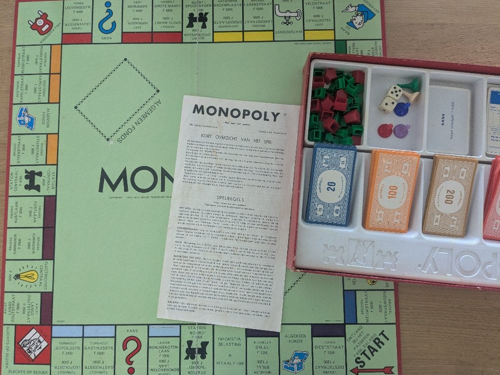 Monopoly Vlaanderen vintage, Vijf spelers of meer, Verzenden, Gebruikt