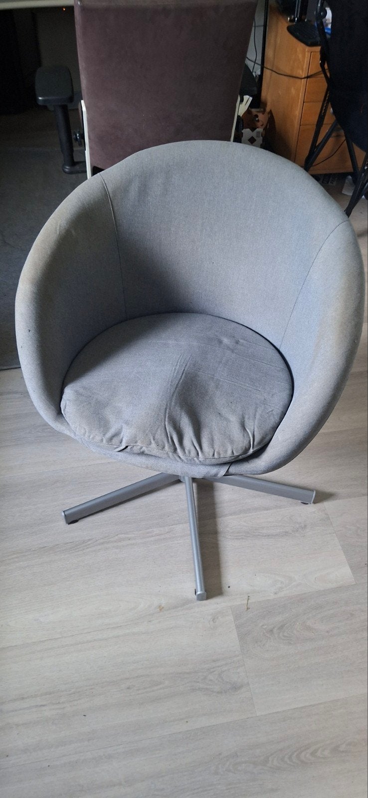 IKEA carb p2 fauteuil - Grijs, Ophalen, Gebruikt, Metaal, Eén