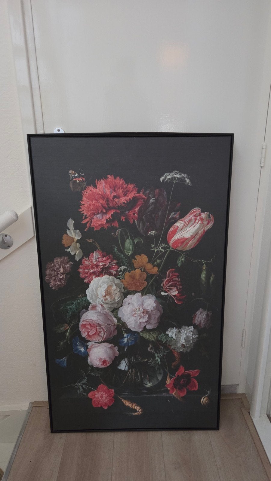 Schilderij met bloemenstilleven in klassieke stijl, Antiek en Kunst, Kunst | Schilderijen | Klassiek, Overige ondergronden, Klassiek