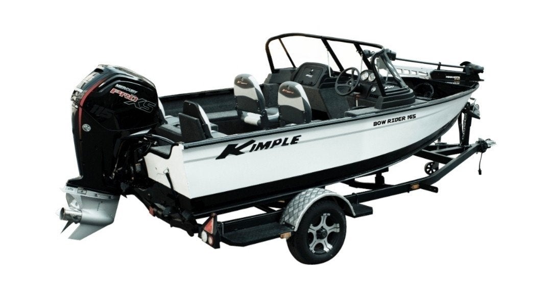 Kimple bowrider Tiller en console vis boot aluminium visboot, Ophalen, Aluminium