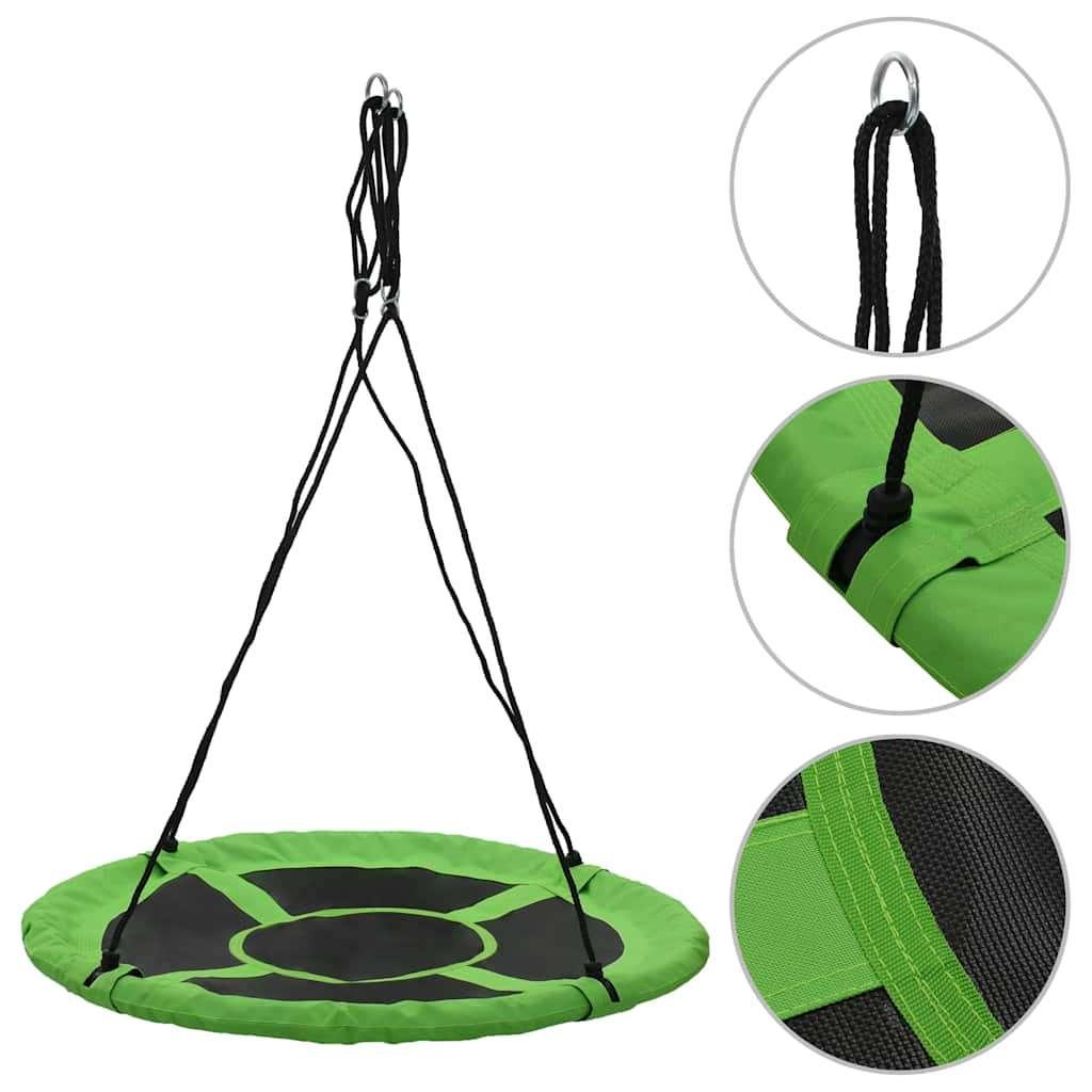 Schommel swing nestschommel vogelnest groen 110 cm GRTS BZRG, Verzenden, Nieuw, Nvt, Schommel