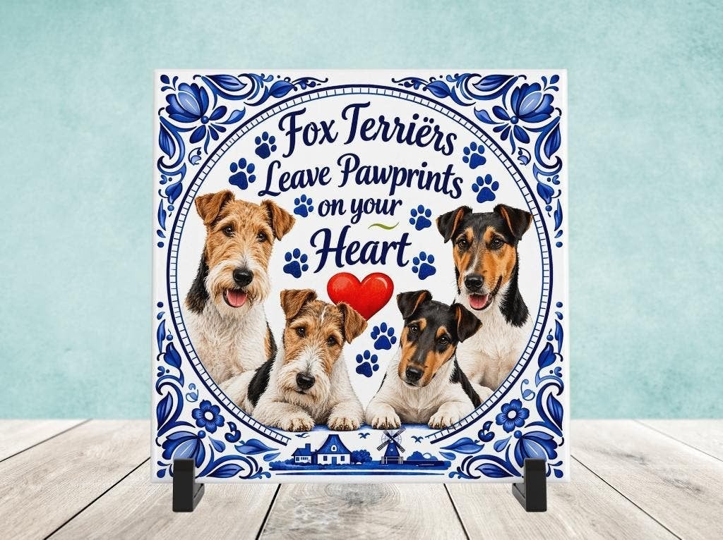 Fox Terriers Leave Pawprints on your Heart - Tegel, Verzenden, Nieuw