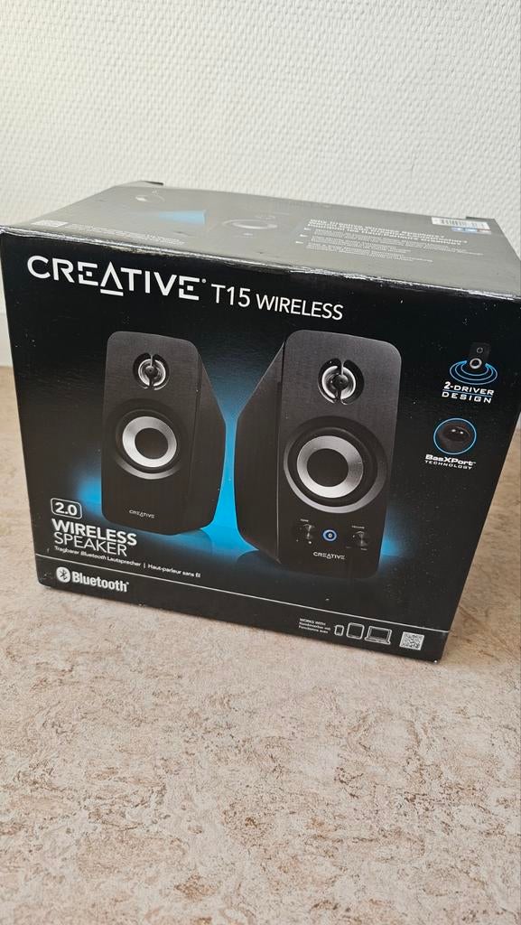 Creative T15 2-weg speakers - Compact en helder geluid, Ophalen of Verzenden, Gebruikt, Overige merken