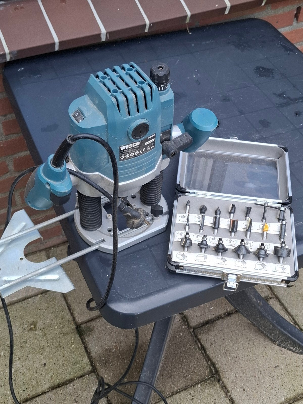 Wesco Bovenfrees WS5039 met Frezenset - Zo goed als nieuw, Wesco, Ophalen of Verzenden, Zo goed als nieuw, Bovenfrees