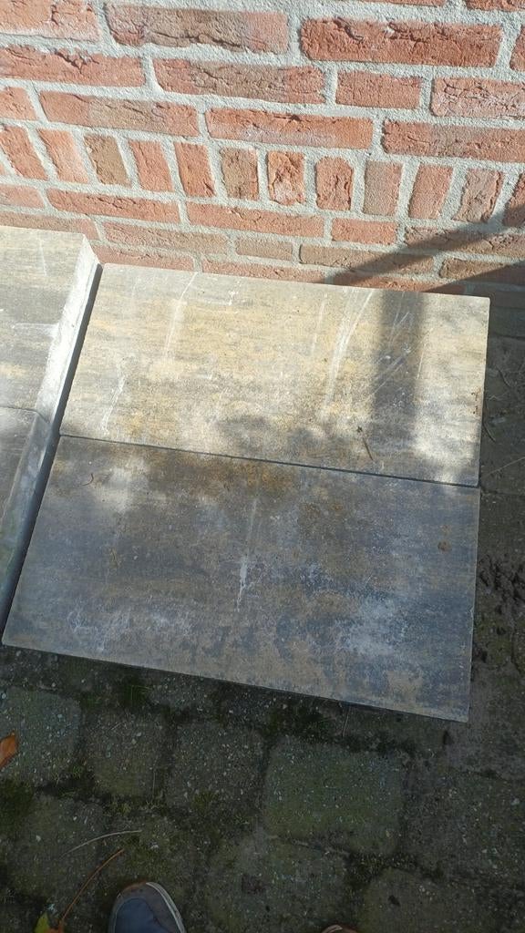 Nieuwe Terrastegels, grijs/beig., Ophalen, Gebruikt, Minder dan 5 m², Beton