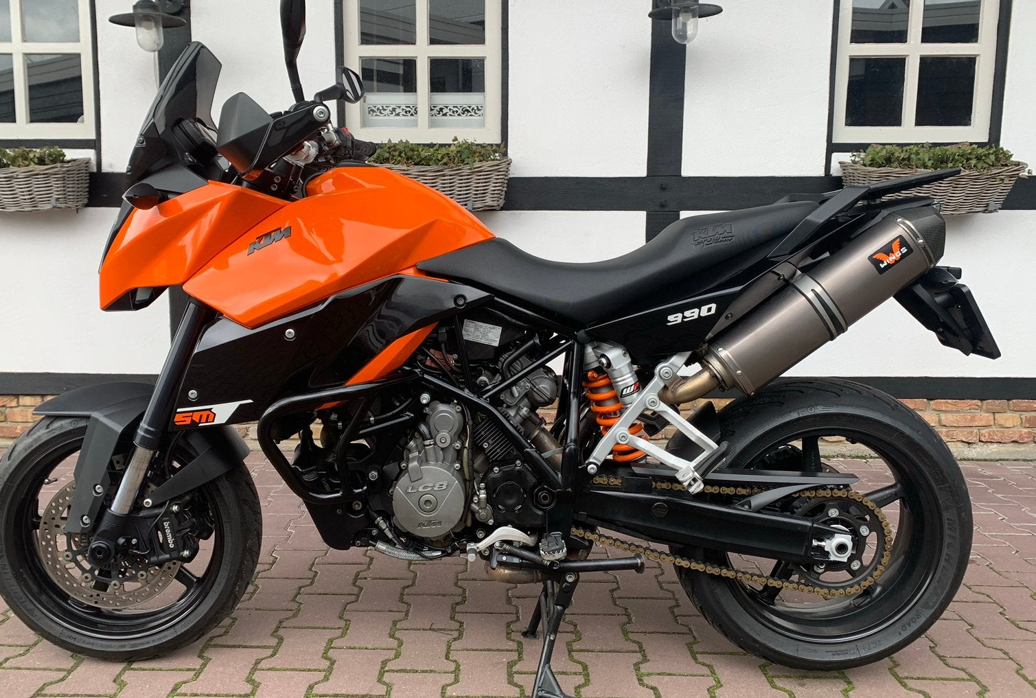 Wings titanium uitlaatdempers ktm SMT 990, Ophalen, Gebruikt