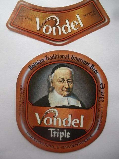 bieretiket Belgie 19-5 (7N) riva, Ophalen of Verzenden, Gebruikt, Overige typen, Overige merken