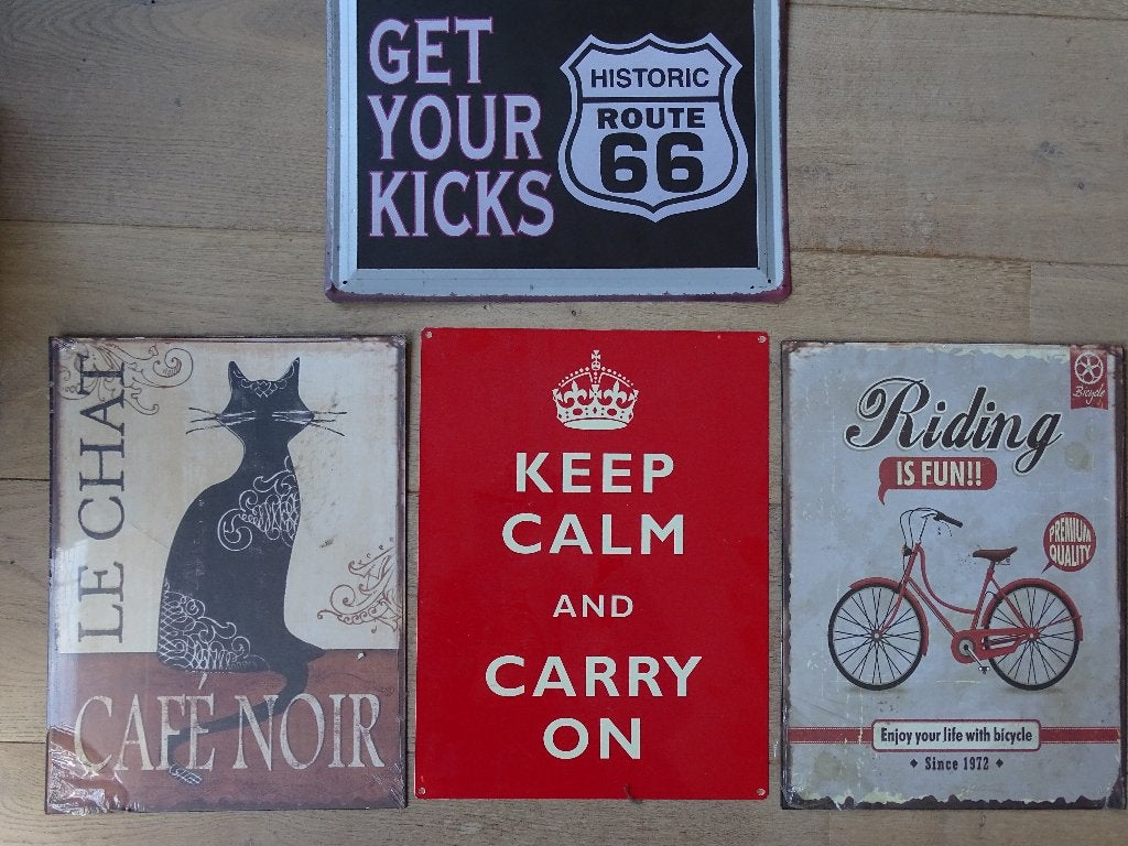retro wandplaten / mancave decoratie, Ophalen of Verzenden, Huis en Inrichting