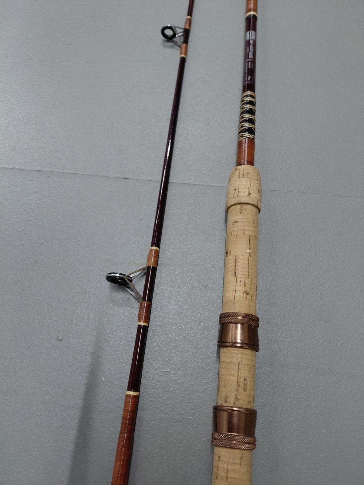 Prachtige Shimano klassieke holglass spinhengel 2.14m Japan, Ophalen of Verzenden, Zo goed als nieuw, Werphengel