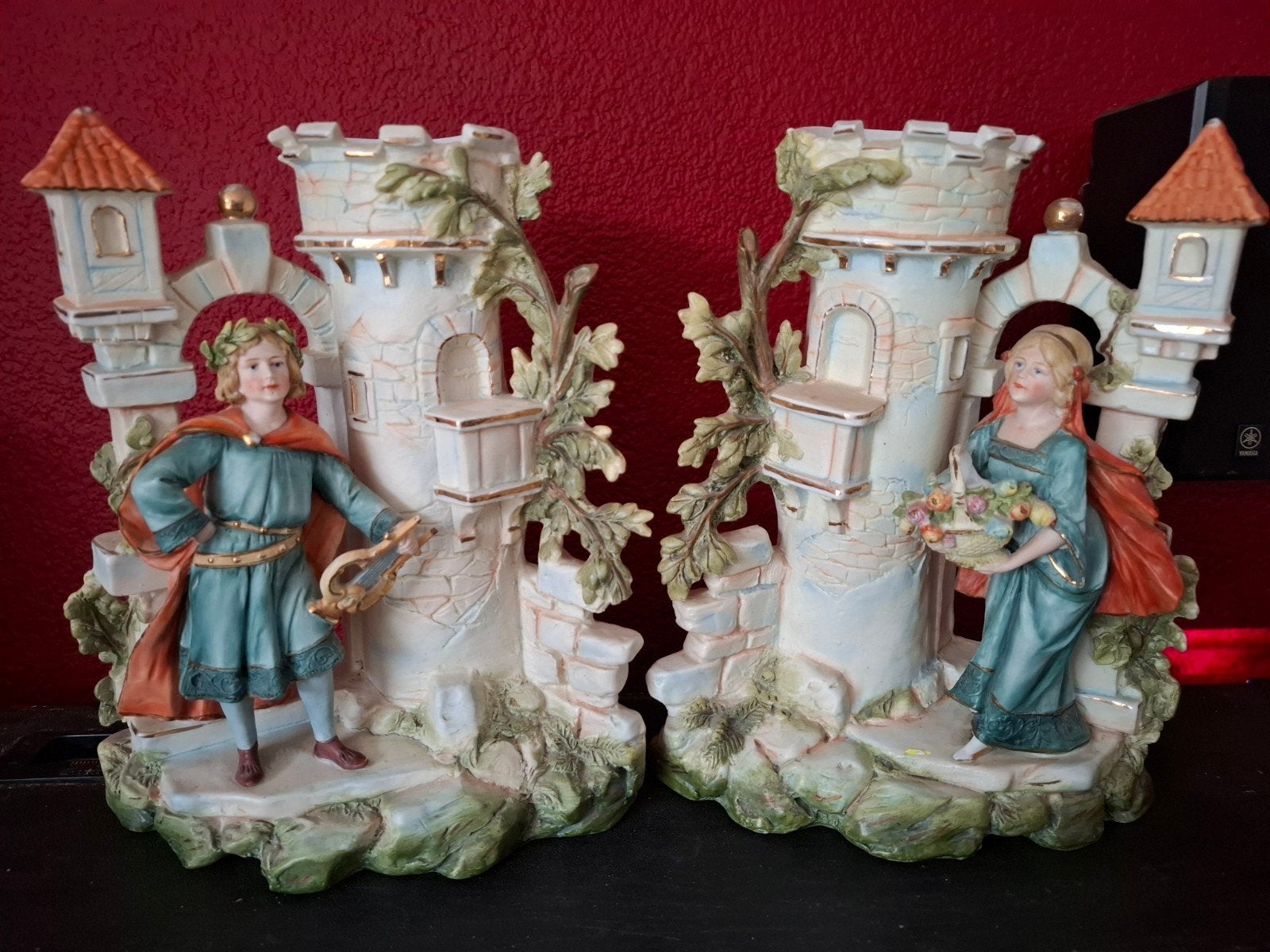 Romeo en Julia Beelden - Romantische Decoratie - vintage, Antiek en Kunst, Ophalen of Verzenden, Beeld, 20 - 50 cm