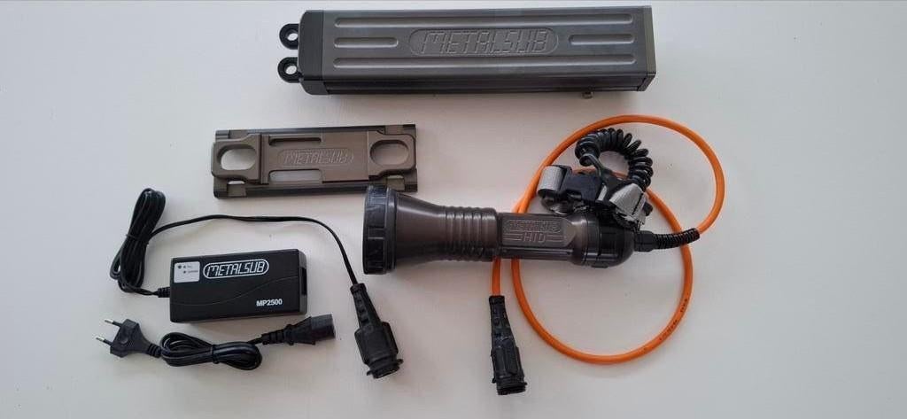 Metalsub HID200 kabellamp complete set, Ophalen, Zo goed als nieuw, Duiklamp