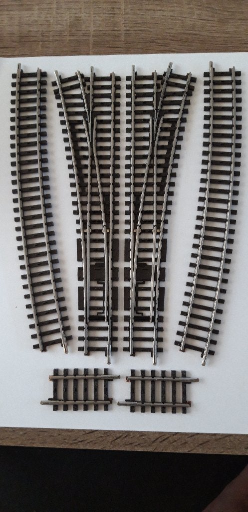 Marklin K Rail slanke wissels + tegenboog + compensatie rail, Wisselstroom, Nieuw, Rails, Ophalen of Verzenden