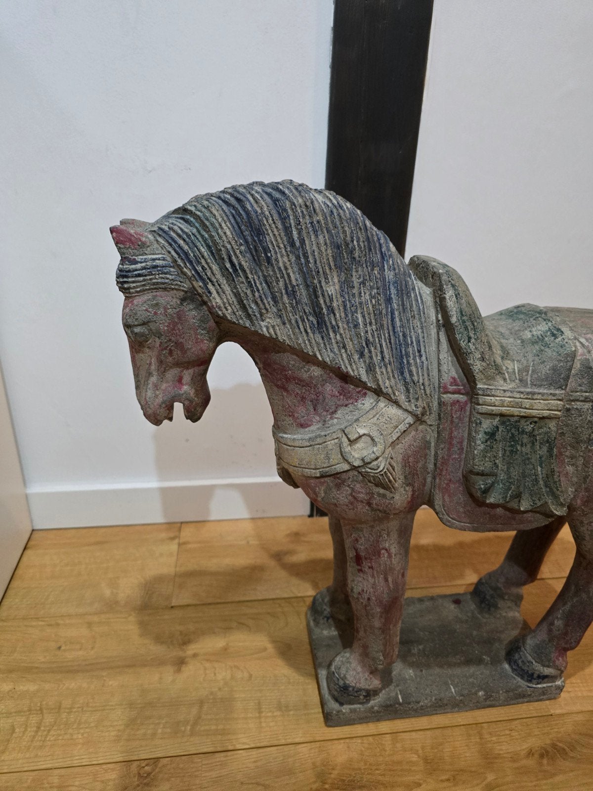 Antiek stenen paard beeld - Tang/Han dynasty, Ophalen