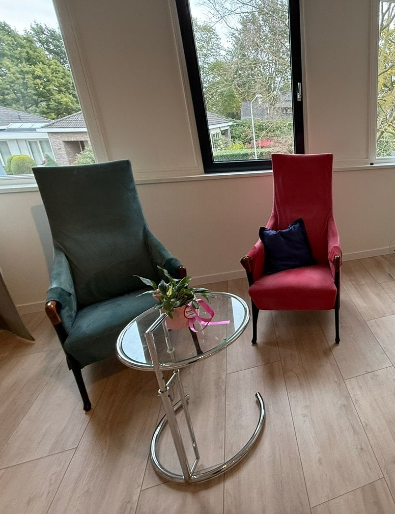 Giorgetti Progetti fauteuil - Design stoel, Ophalen, Gebruikt, 75 tot 100 cm, 50 tot 75 cm
