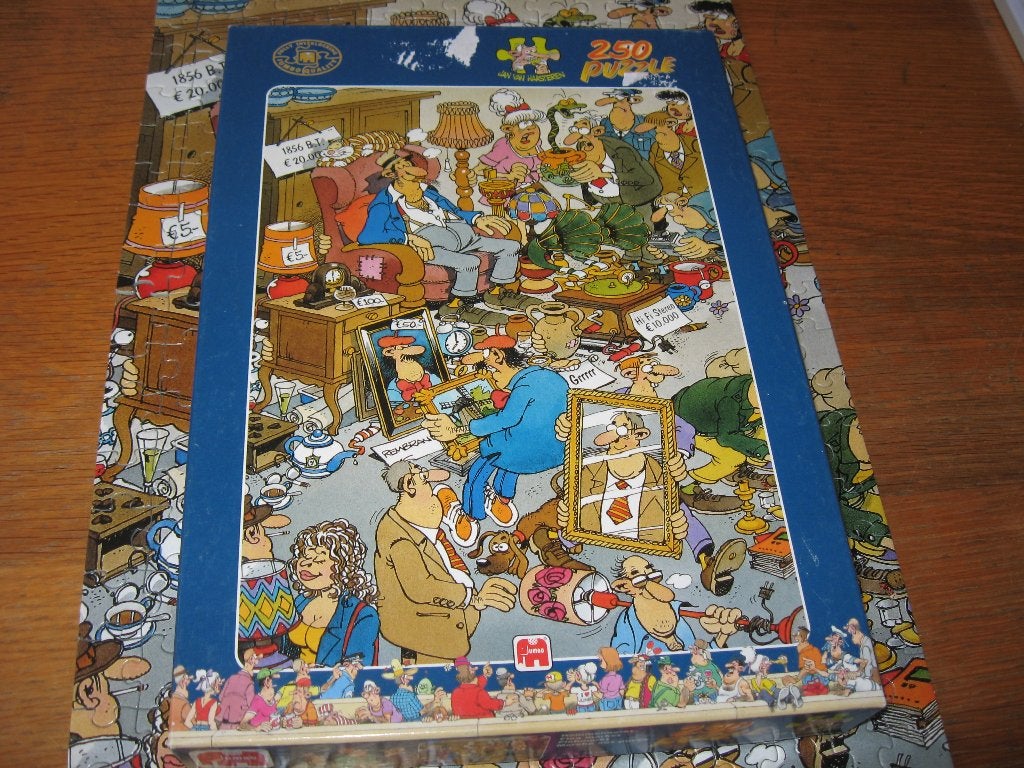 jan van haasteren ROMMELMARKT 250 stukjes, Ophalen of Verzenden, Minder dan 500 stukjes, Gebruikt, Legpuzzel