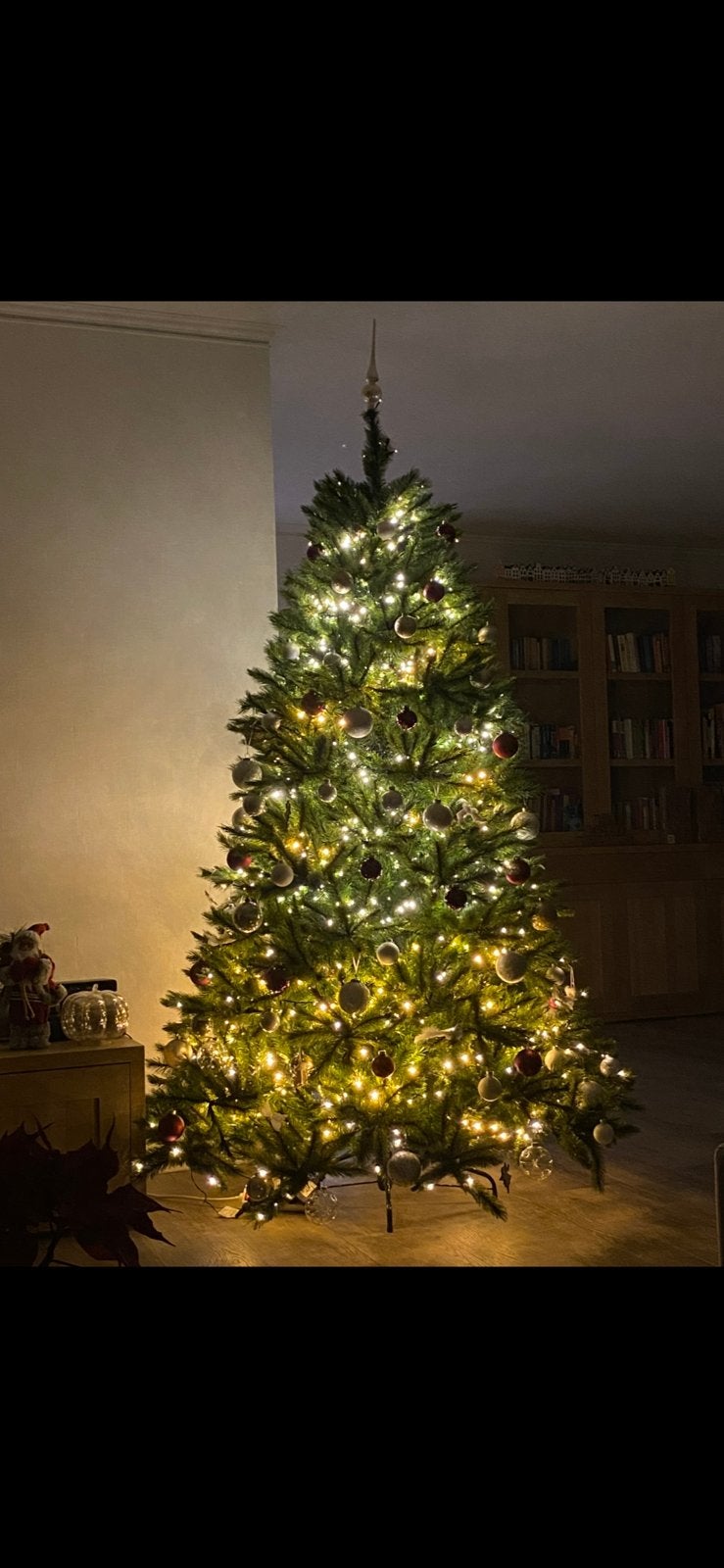 Kunst kerstboom te koop met lichtjes erin, Ophalen, Gebruikt