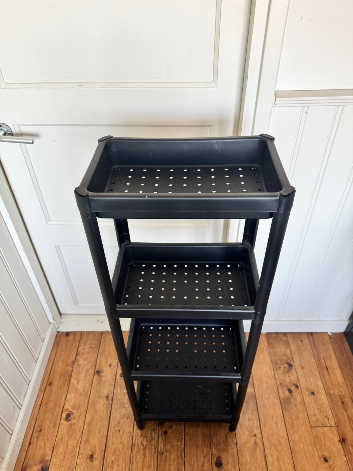 Ikea VESKEN Open kast, zwart, 37x23x101 cm, Ophalen, Zo goed als nieuw
