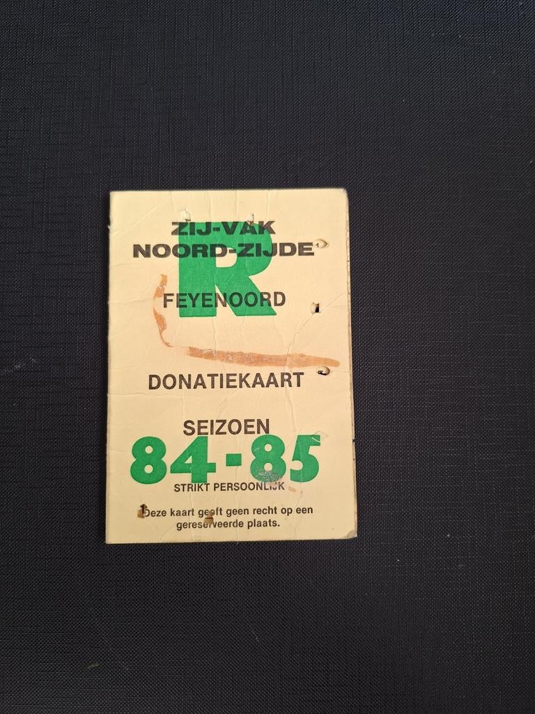 Seizoenskaart 1984-85 Feyenoord., Verzamelen, Verzenden, Gebruikt, Feyenoord