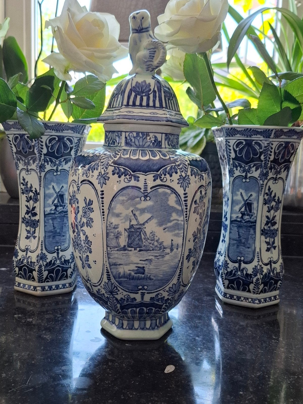 Prachtig kaststel van Royal Boch Delfts Blauw, Ophalen of Verzenden