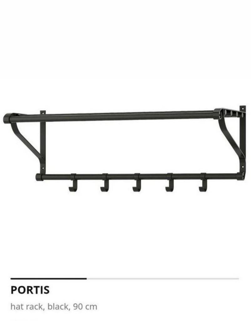 Kapstok zwart ikea, Huis en Inrichting, Woonaccessoires | Kapstokken, Wandkapstok, Ophalen of Verzenden, Zo goed als nieuw, Minder dan 100 cm