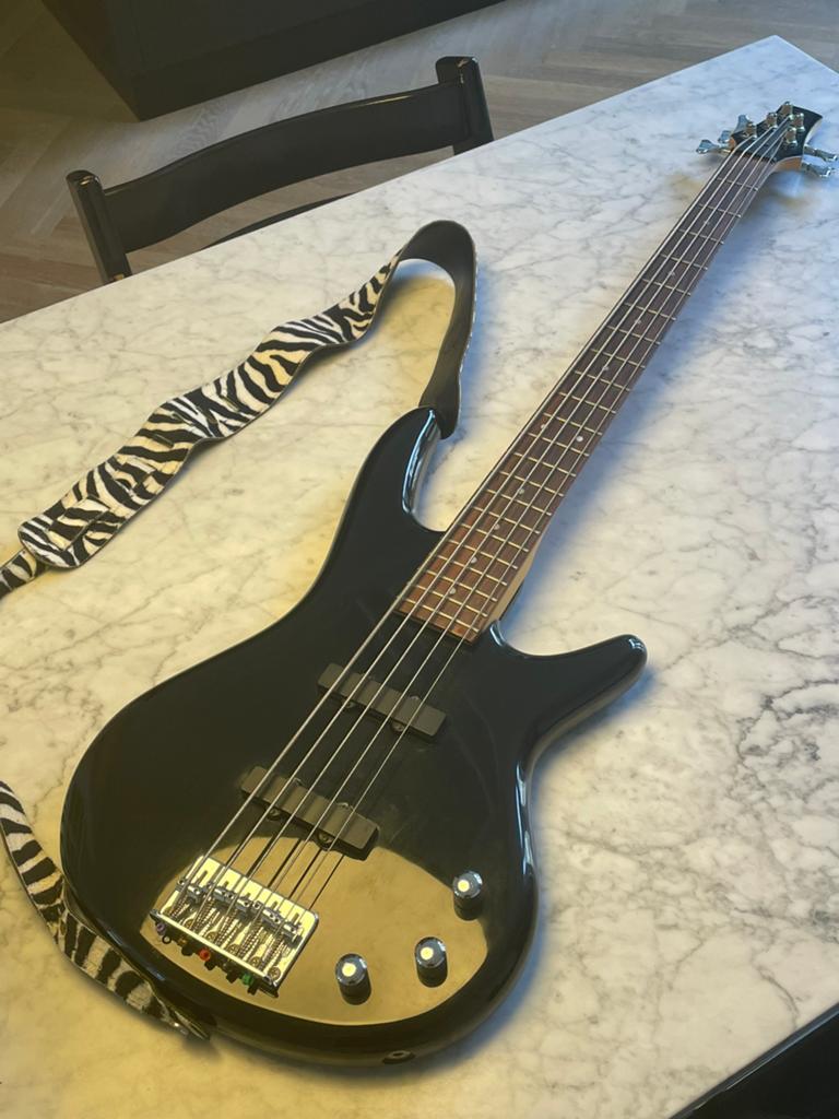 Ibanez GSR205 vijf snarige basgitaar. Zwart. Goede conditie., Muziek en Instrumenten, Ophalen, Gebruikt, Elektrisch, 5-snarig