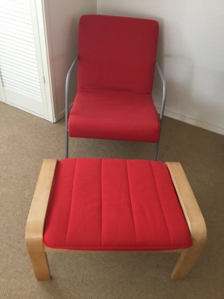 Te koop IKEA rode stoel, Ophalen, Rood, Stof, Eén
