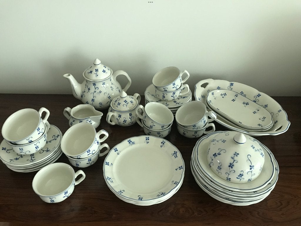 Serviesdelen Torgau Margot creme blauw per stuk te koop, Ophalen of Verzenden