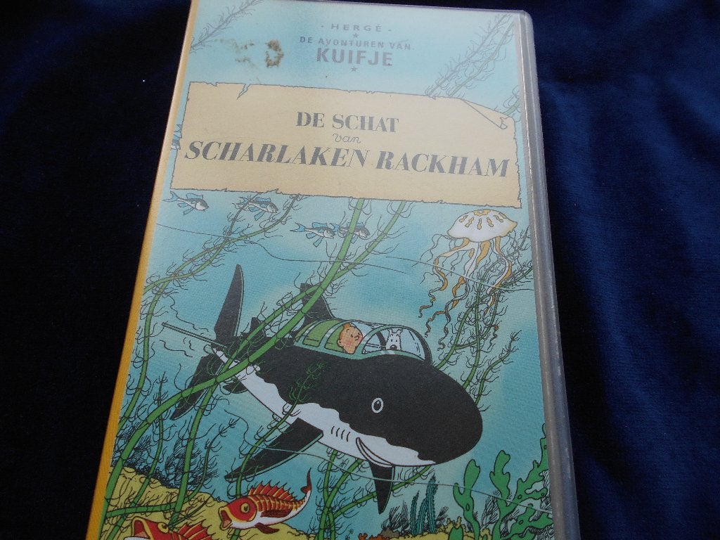 Video Kuifje: De Schat van Scharlaken Rockham, nu 0,50., Cd's en Dvd's, VHS | Kinderen en Jeugd, Gebruikt, Verzenden, Alle leeftijden