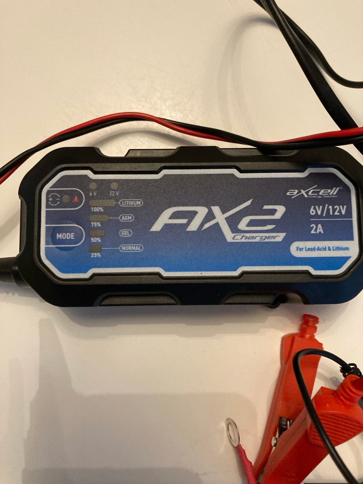 Acculader druppellader Axcell 6V/12V 2A - Zo goed als nieuw, Ophalen of Verzenden, Gebruikt