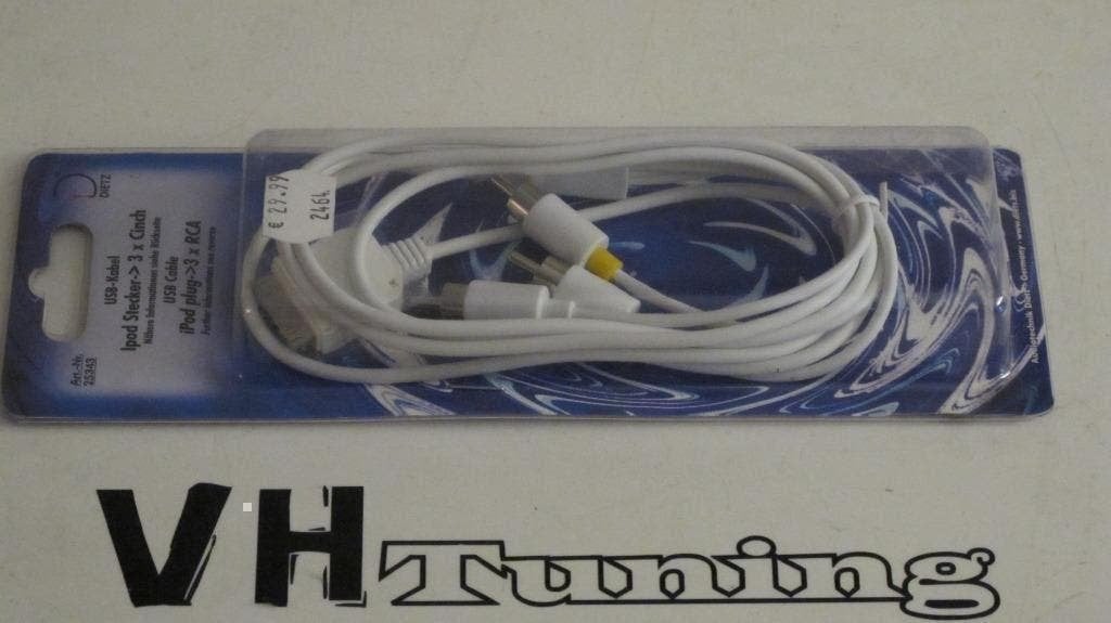 Dietz USB cable Ipod plug -> 3x RCA, Ophalen of Verzenden