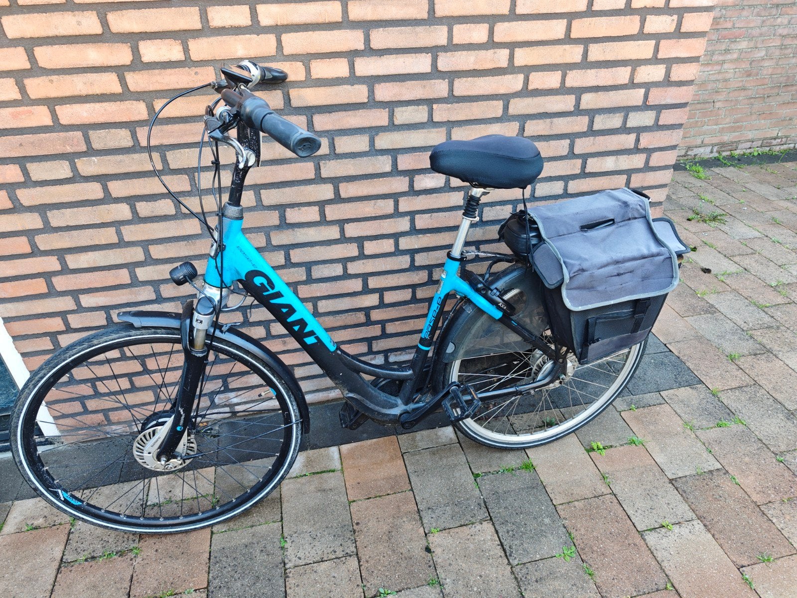 Giant Damesfiets met lage instap en fietstassen, Ophalen, Versnellingen, Giant, 53 tot 56 cm