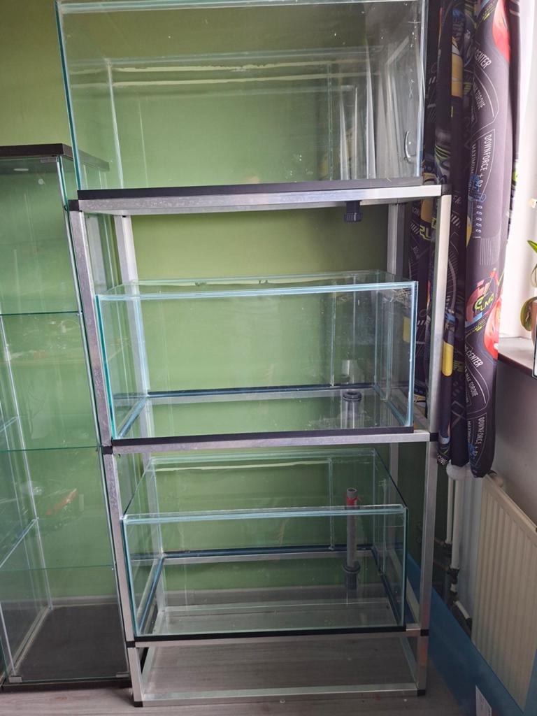 Aquariumstelling 3x  80x40x40cm, Dieren en Toebehoren, Vissen | Aquaria en Toebehoren, Ophalen of Verzenden, Inclusief deksel