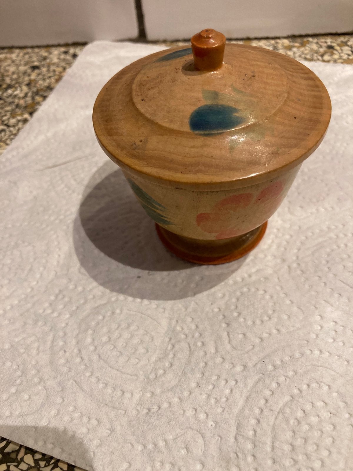 Oud houten potje, Ophalen of Verzenden